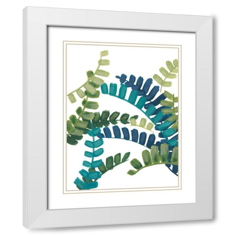 Tropical Thicket III White Modern Wood Framed Art Print with Double Matting by Vess, June Erica