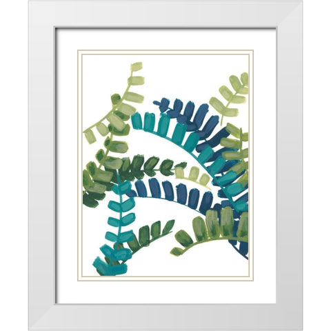 Tropical Thicket III White Modern Wood Framed Art Print with Double Matting by Vess, June Erica
