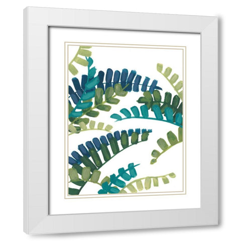 Tropical Thicket IV White Modern Wood Framed Art Print with Double Matting by Vess, June Erica