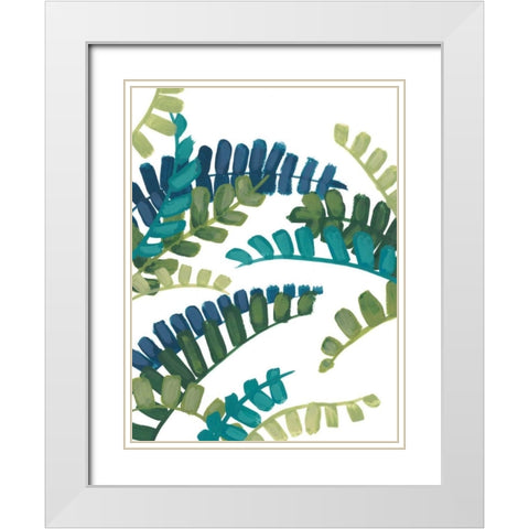 Tropical Thicket IV White Modern Wood Framed Art Print with Double Matting by Vess, June Erica