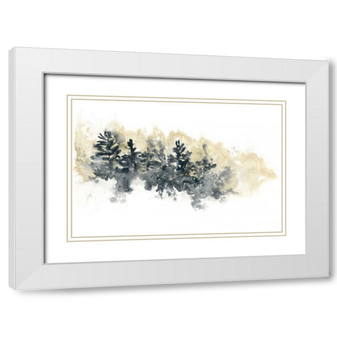 Misty Hillside I White Modern Wood Framed Art Print with Double Matting by Vess, June Erica