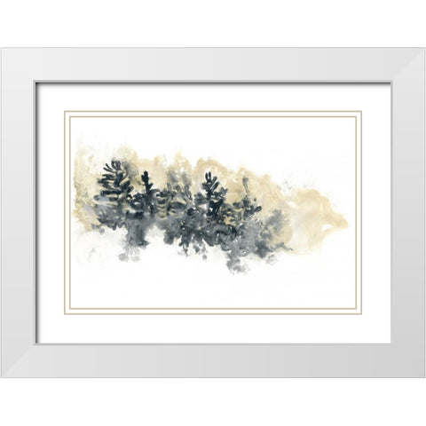 Misty Hillside I White Modern Wood Framed Art Print with Double Matting by Vess, June Erica
