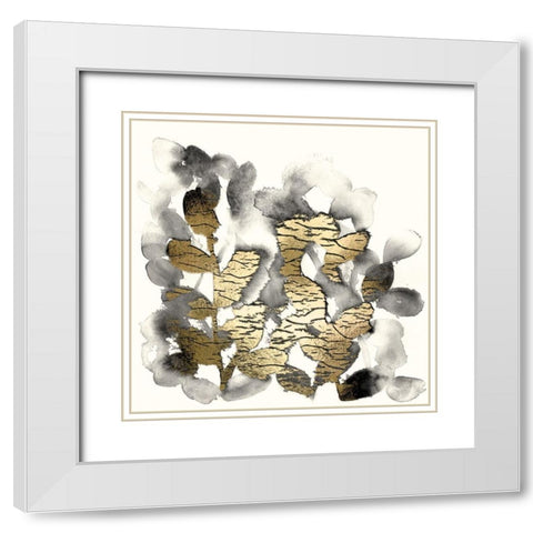 Gilt Garden I White Modern Wood Framed Art Print with Double Matting by Vess, June Erica