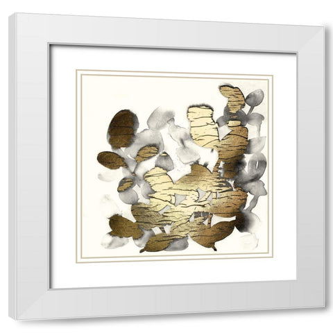 Gilt Garden II White Modern Wood Framed Art Print with Double Matting by Vess, June Erica