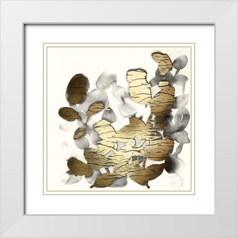Gilt Garden II White Modern Wood Framed Art Print with Double Matting by Vess, June Erica