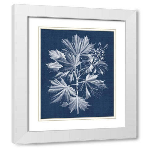 Foliage Chintz V White Modern Wood Framed Art Print with Double Matting by Vision Studio