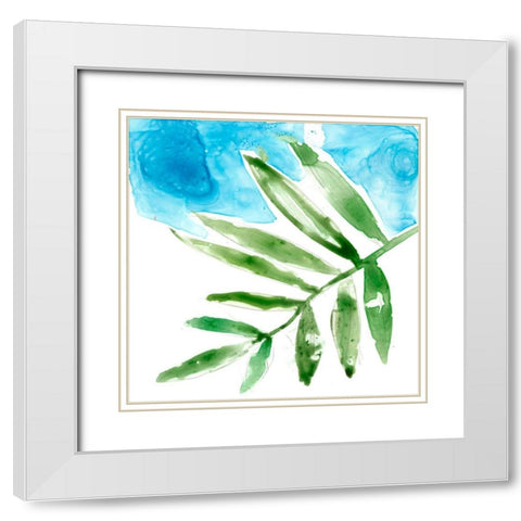 Tropical Display I White Modern Wood Framed Art Print with Double Matting by Goldberger, Jennifer