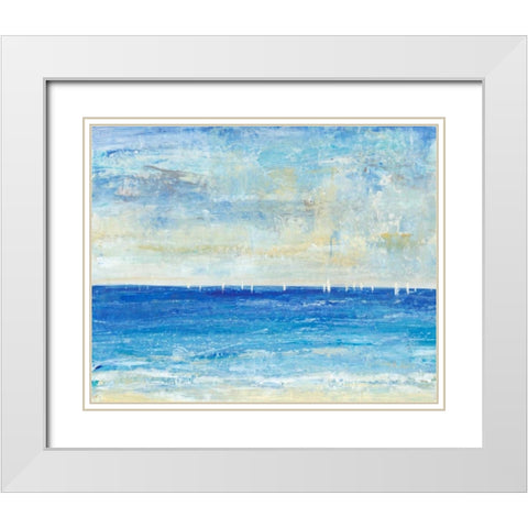A Perfect Day to Sail I White Modern Wood Framed Art Print with Double Matting by OToole, Tim