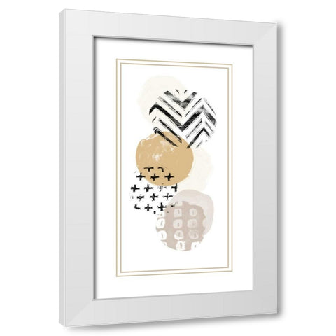 Circular Synergy I White Modern Wood Framed Art Print with Double Matting by Vess, June Erica