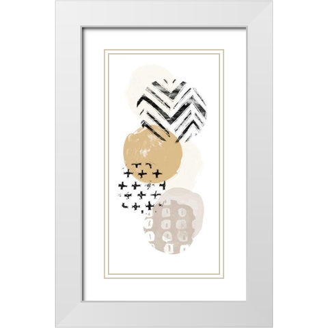 Circular Synergy I White Modern Wood Framed Art Print with Double Matting by Vess, June Erica