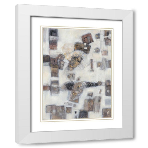 Mystic Universe I White Modern Wood Framed Art Print with Double Matting by Crawford, Beverly