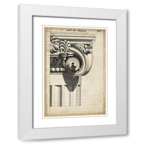 Architectural Composition III White Modern Wood Framed Art Print with Double Matting by Vision Studio