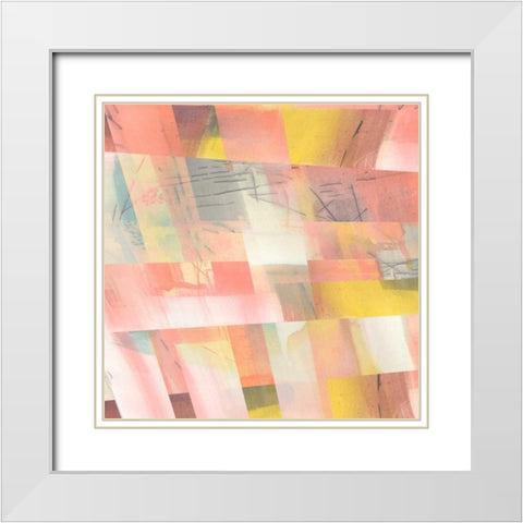 Abstract Weave II White Modern Wood Framed Art Print with Double Matting by Goldberger, Jennifer