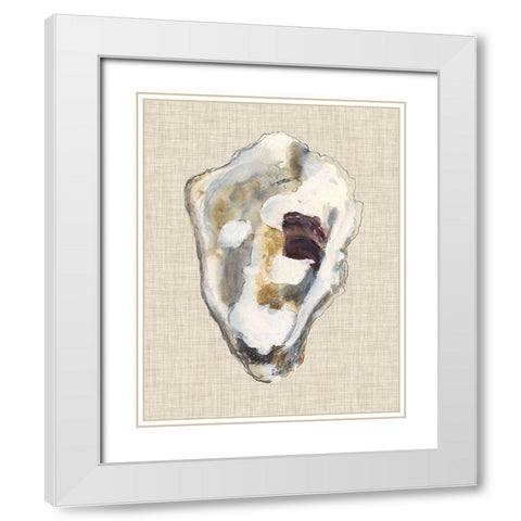 Oyster Shell Study II White Modern Wood Framed Art Print with Double Matting by Willett, Michael