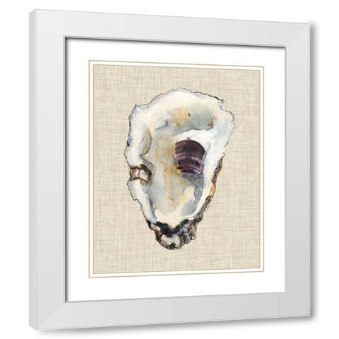 Oyster Shell Study III White Modern Wood Framed Art Print with Double Matting by Willett, Michael