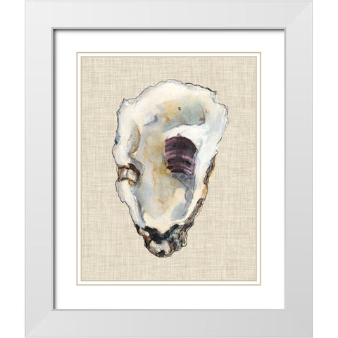 Oyster Shell Study III White Modern Wood Framed Art Print with Double Matting by Willett, Michael