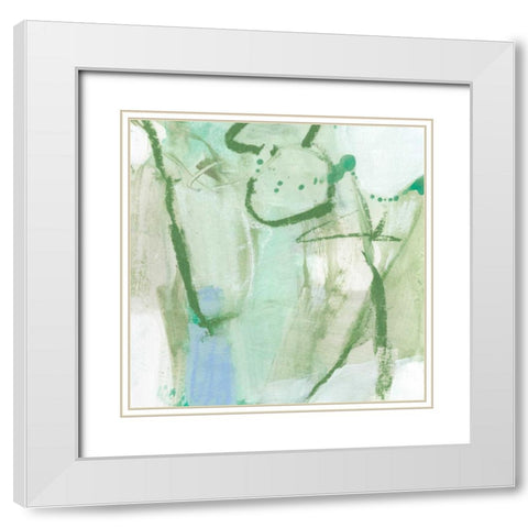 Olive II White Modern Wood Framed Art Print with Double Matting by Long, Christina