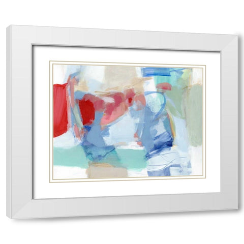 Roundabout I White Modern Wood Framed Art Print with Double Matting by Long, Christina