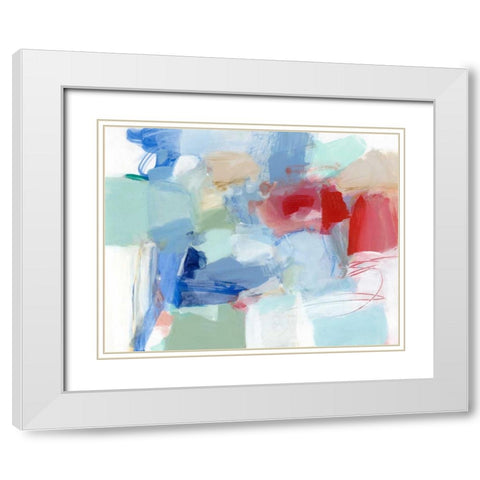 Roundabout II White Modern Wood Framed Art Print with Double Matting by Long, Christina