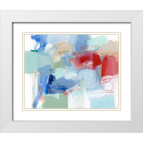 Roundabout II White Modern Wood Framed Art Print with Double Matting by Long, Christina