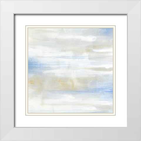 Shore Horizon I White Modern Wood Framed Art Print with Double Matting by Vess, June Erica