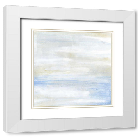 Shore Horizon II White Modern Wood Framed Art Print with Double Matting by Vess, June Erica