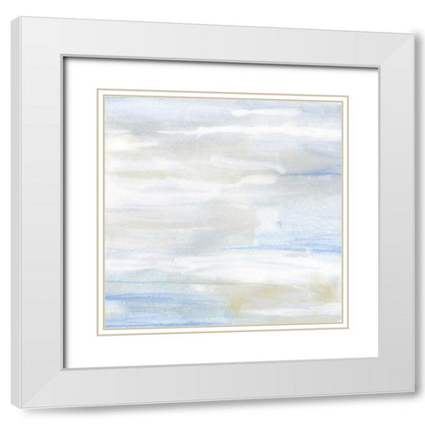 Shore Horizon III White Modern Wood Framed Art Print with Double Matting by Vess, June Erica