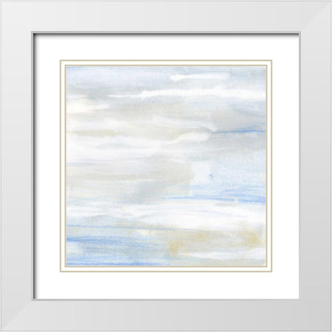 Shore Horizon III White Modern Wood Framed Art Print with Double Matting by Vess, June Erica