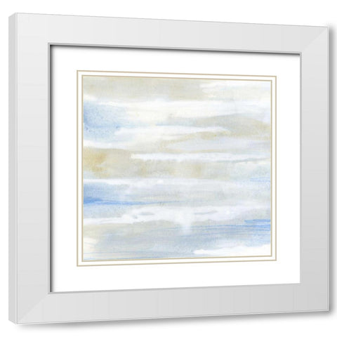 Shore Horizon IV White Modern Wood Framed Art Print with Double Matting by Vess, June Erica