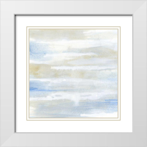 Shore Horizon IV White Modern Wood Framed Art Print with Double Matting by Vess, June Erica