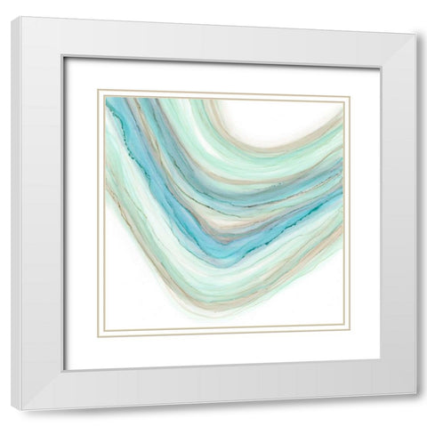 Gulf Stream I White Modern Wood Framed Art Print with Double Matting by Stramel, Renee W.