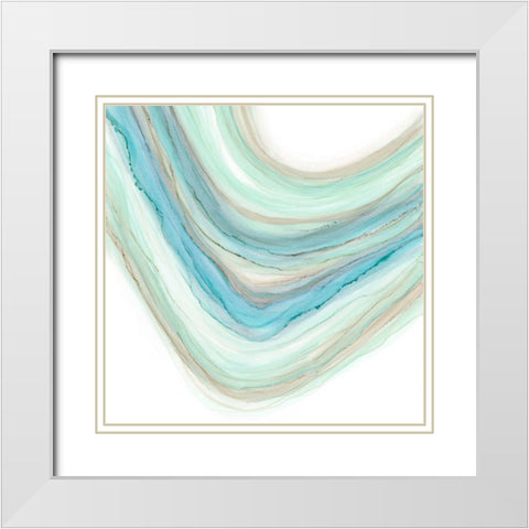 Gulf Stream I White Modern Wood Framed Art Print with Double Matting by Stramel, Renee W.
