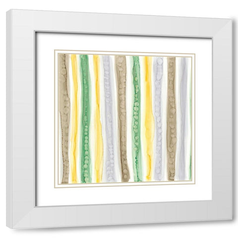 Color Contact I White Modern Wood Framed Art Print with Double Matting by Stramel, Renee W.
