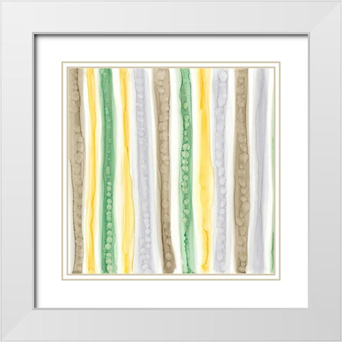 Color Contact I White Modern Wood Framed Art Print with Double Matting by Stramel, Renee W.