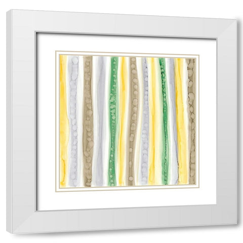 Color Contact II White Modern Wood Framed Art Print with Double Matting by Stramel, Renee W.
