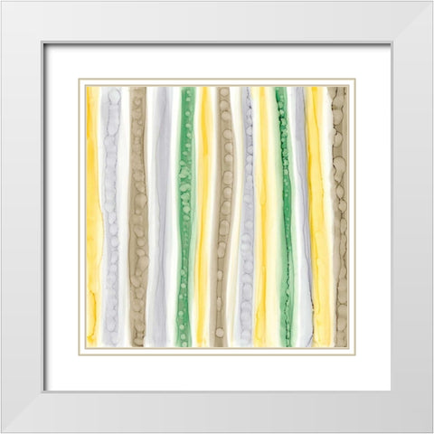 Color Contact II White Modern Wood Framed Art Print with Double Matting by Stramel, Renee W.