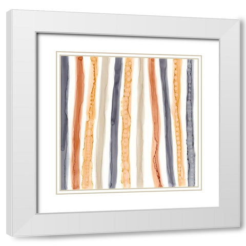 Color Contact III White Modern Wood Framed Art Print with Double Matting by Stramel, Renee W.