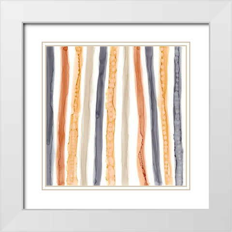Color Contact III White Modern Wood Framed Art Print with Double Matting by Stramel, Renee W.