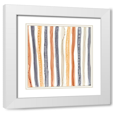 Color Contact IV White Modern Wood Framed Art Print with Double Matting by Stramel, Renee W.