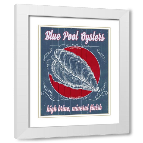 Seafood Co. III White Modern Wood Framed Art Print with Double Matting by Popp, Grace