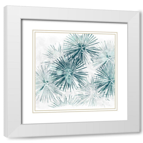 Sealife Batik VI White Modern Wood Framed Art Print with Double Matting by Vess, June Erica