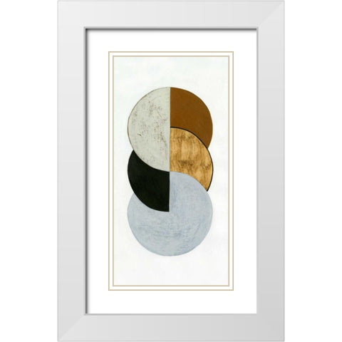 Stacked Coins I White Modern Wood Framed Art Print with Double Matting by Popp, Grace