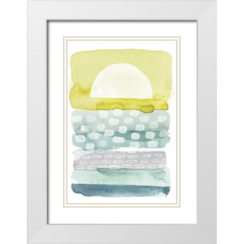 Sunrise Sea II White Modern Wood Framed Art Print with Double Matting by Popp, Grace