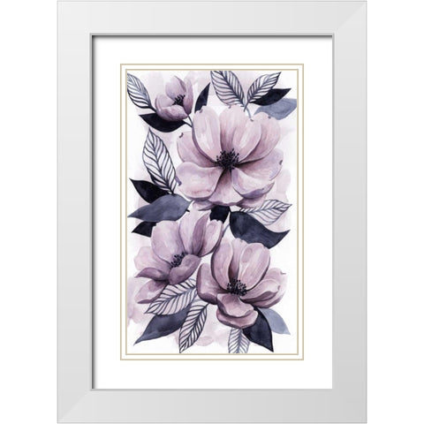 Lavender Burst II White Modern Wood Framed Art Print with Double Matting by Popp, Grace