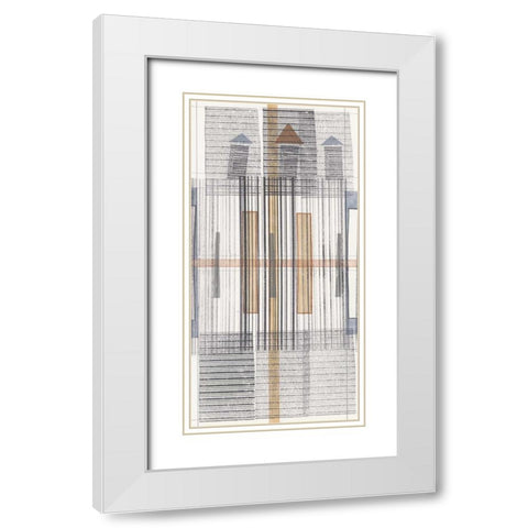 Pinnacle II White Modern Wood Framed Art Print with Double Matting by Galapon, Nikki
