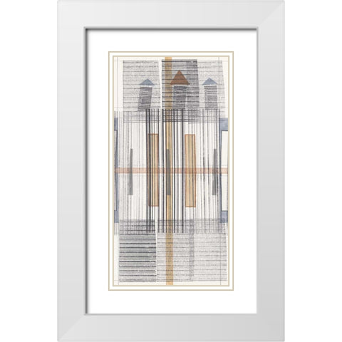 Pinnacle II White Modern Wood Framed Art Print with Double Matting by Galapon, Nikki