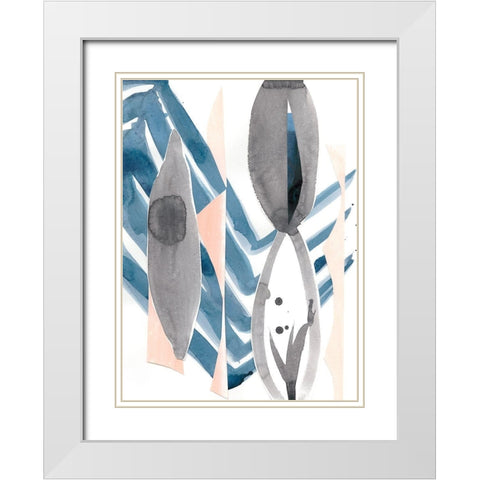 Oceana I White Modern Wood Framed Art Print with Double Matting by Stramel, Renee W.