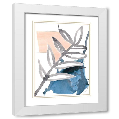 Oceana II White Modern Wood Framed Art Print with Double Matting by Stramel, Renee W.