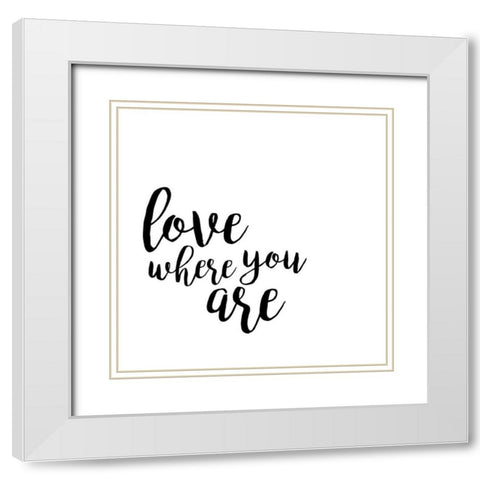 Quotable V White Modern Wood Framed Art Print with Double Matting by Hambly, Anna