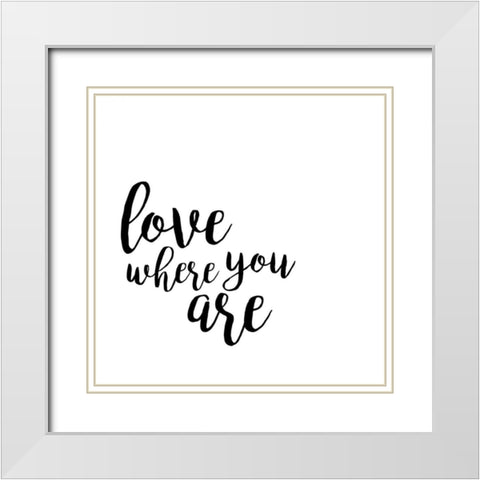 Quotable V White Modern Wood Framed Art Print with Double Matting by Hambly, Anna